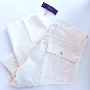 NWT JCREW Garment-dyed Cargo Pant in Chino Twill COLOR: Natural Size: 29T